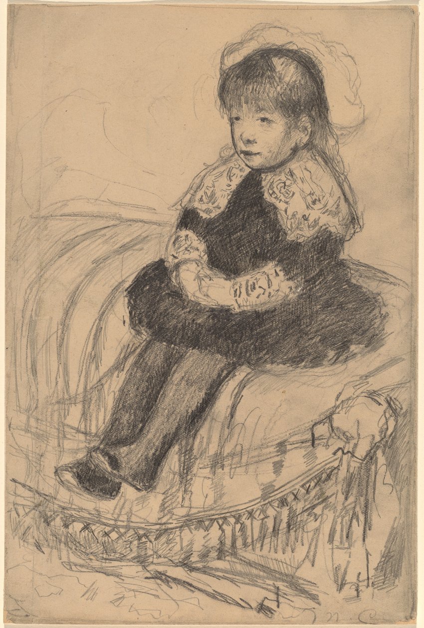 Dítě sedící na pohovce, c. 1883. od Mary Cassatt