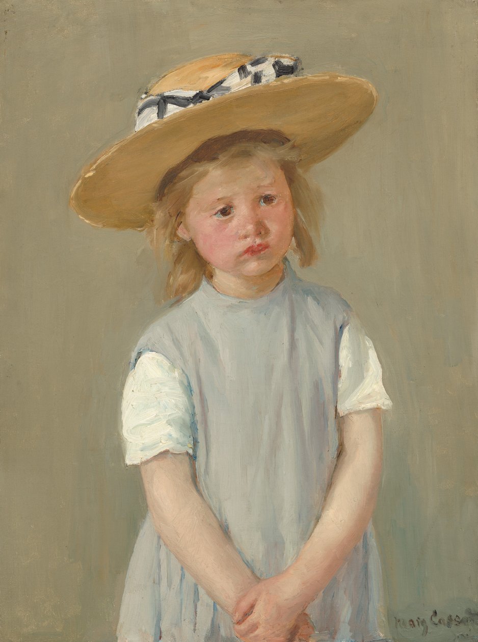 Dítě ve slaměném klobouku, c. 1886. od Mary Cassatt
