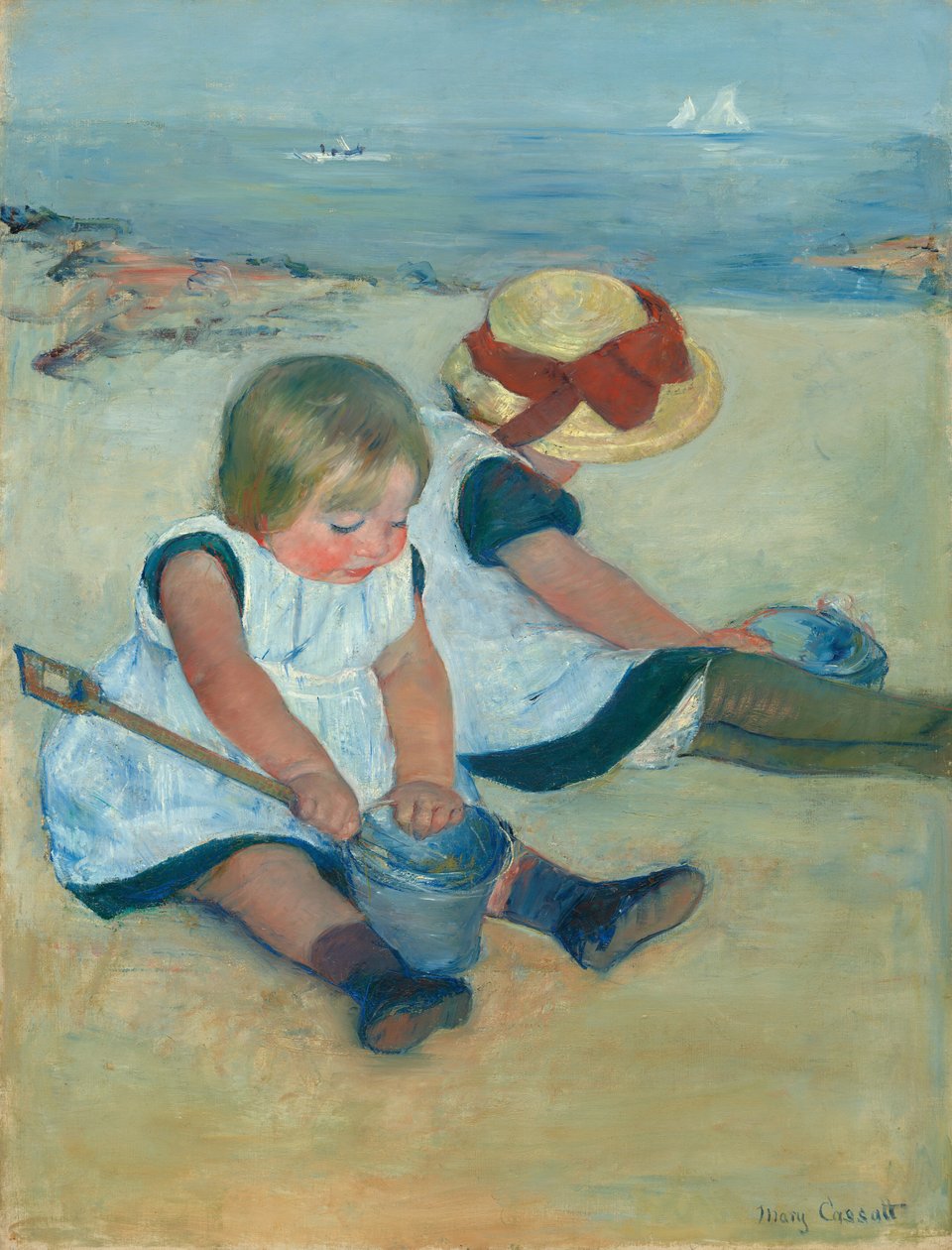 Děti si hrají na pláži, 1884. od Mary Cassatt