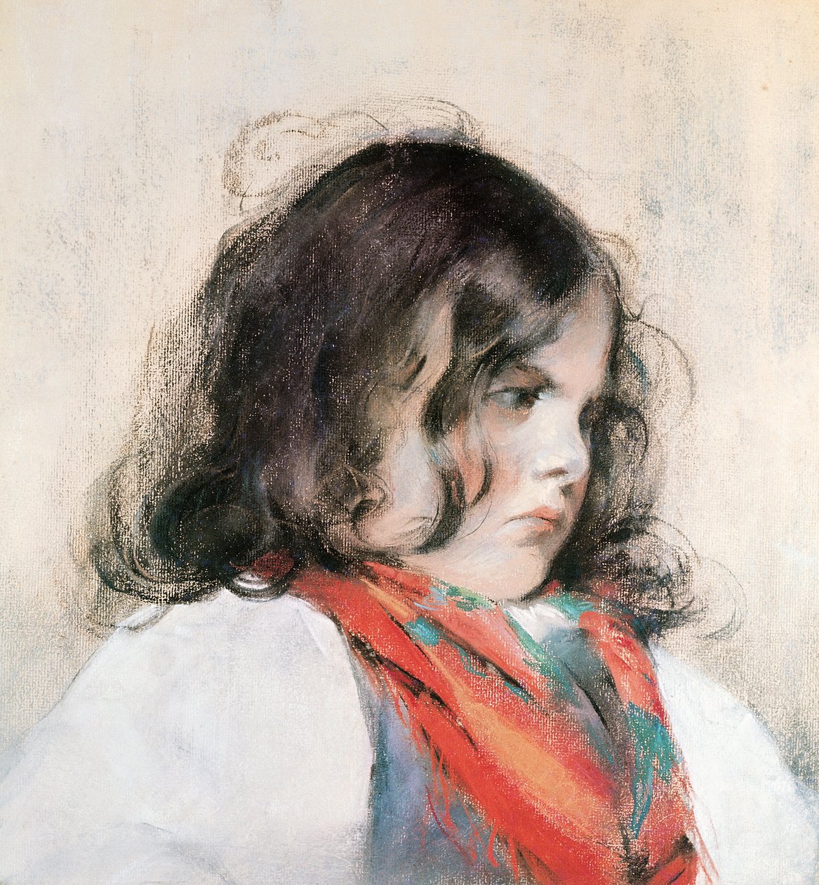 Hlava dítěte (pastel na papíře) od Mary Cassatt