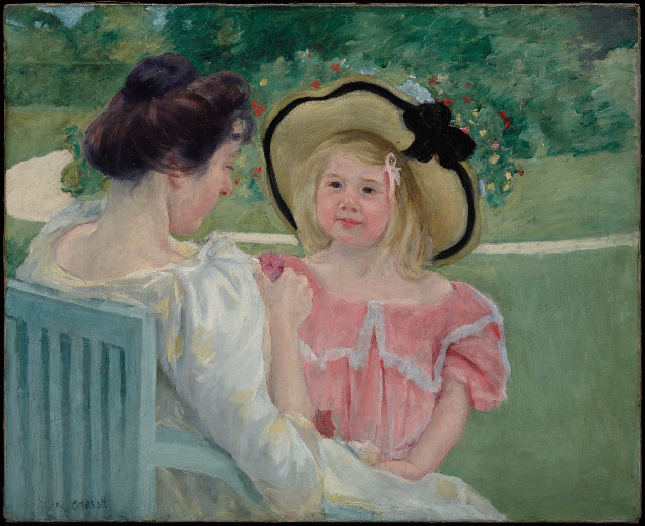 V zahradě od Mary Cassatt
