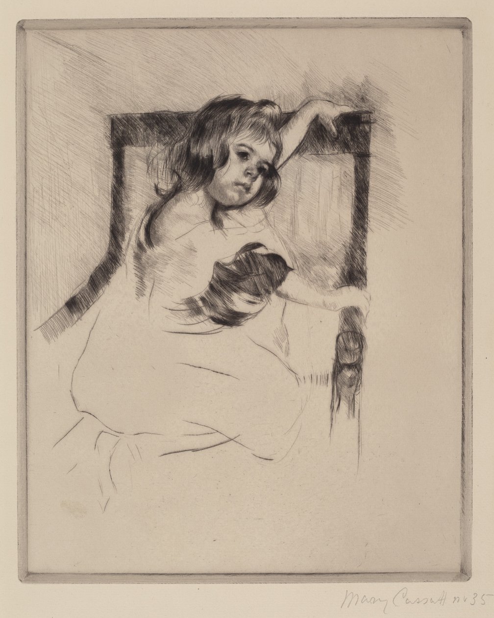 klečení v křesle, c. 1903. od Mary Cassatt