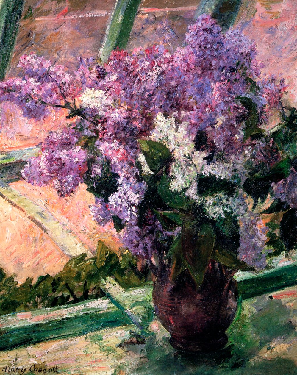 Šeříky v okně, c1880. od Mary Cassatt