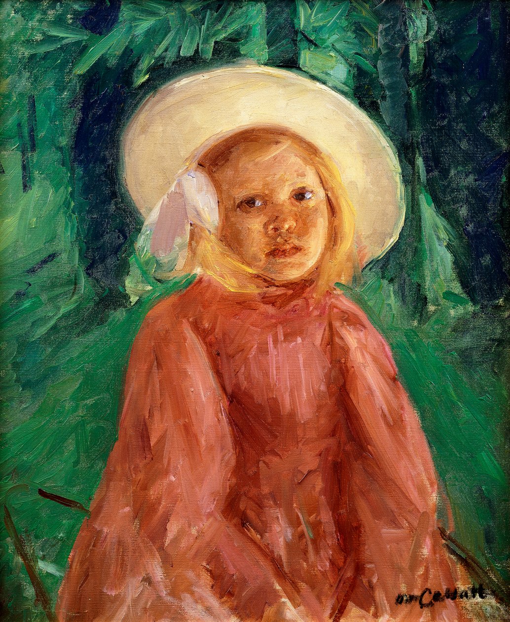 Holčička v šatech z červeného rybízu, 1912 od Mary Cassatt