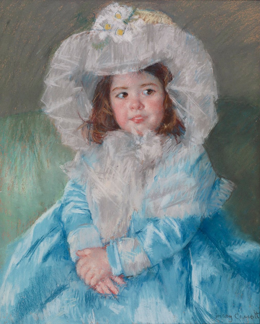 Margot Lefebre v modrém, 1902 od Mary Cassatt