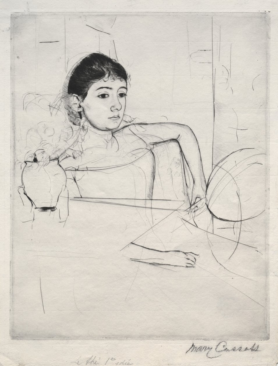 Mimi jako bruneta, 1889. od Mary Cassatt