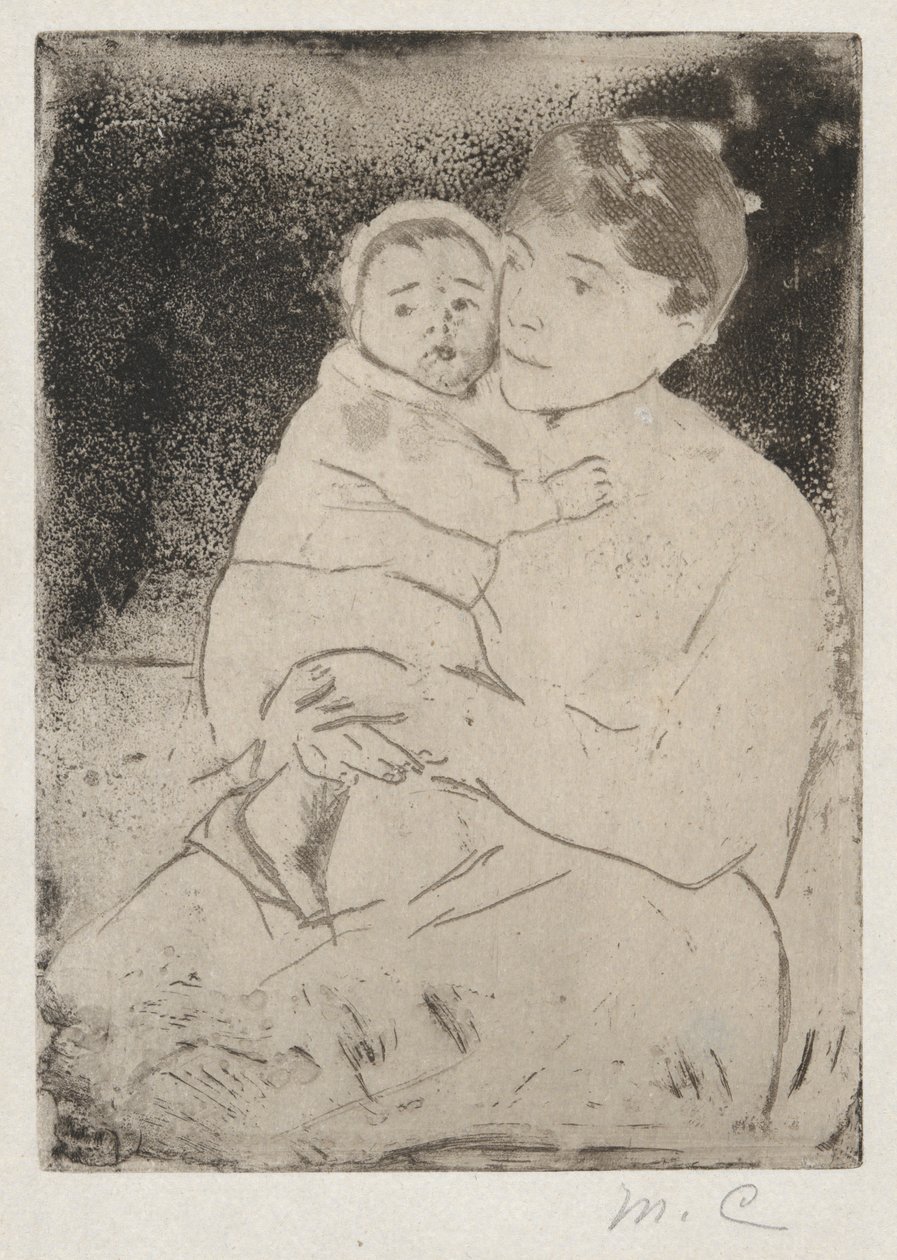 Zdravotní sestra a dítě Bill (č. 1) od Mary Cassatt