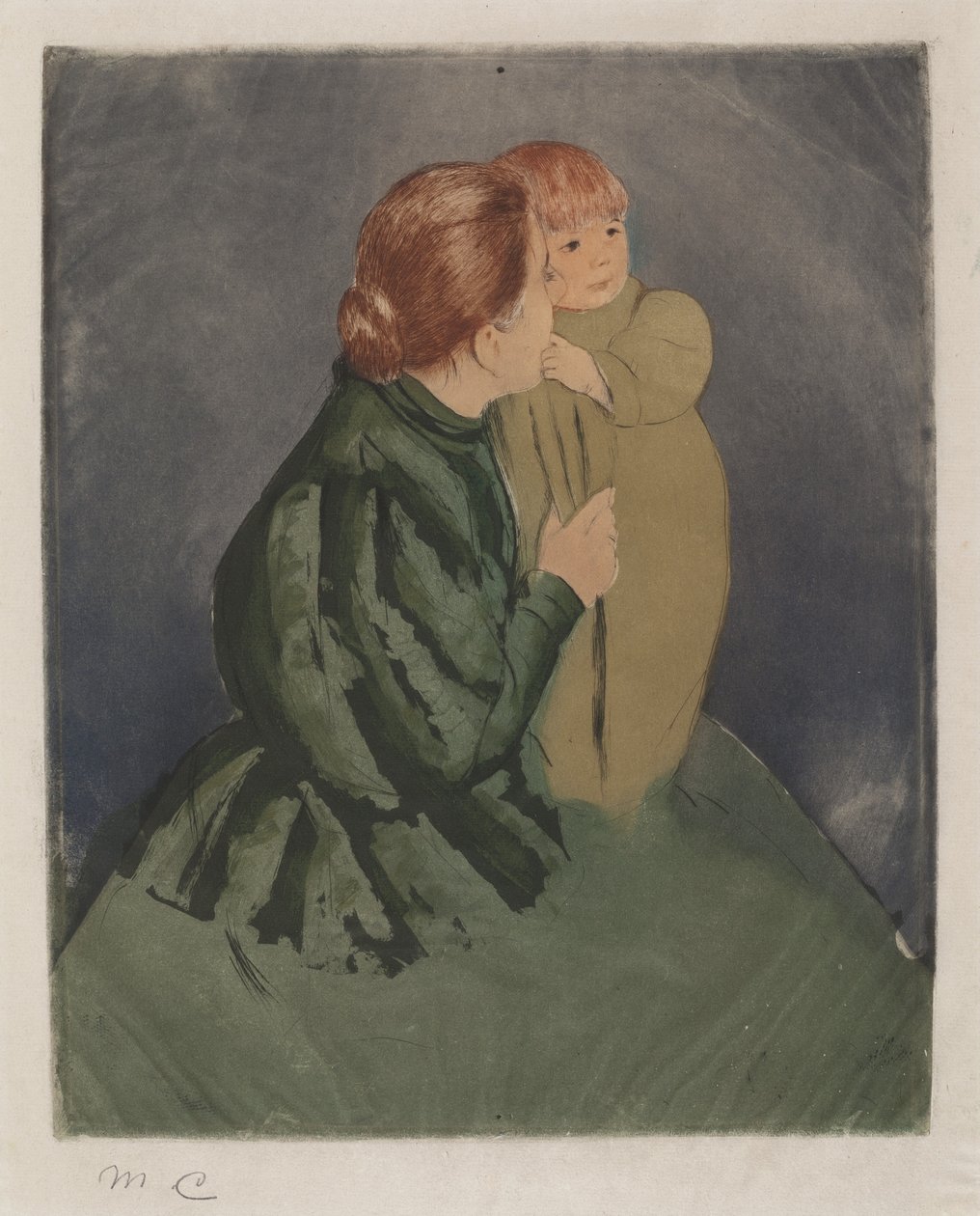 Rolnická matka a dítě od Mary Cassatt