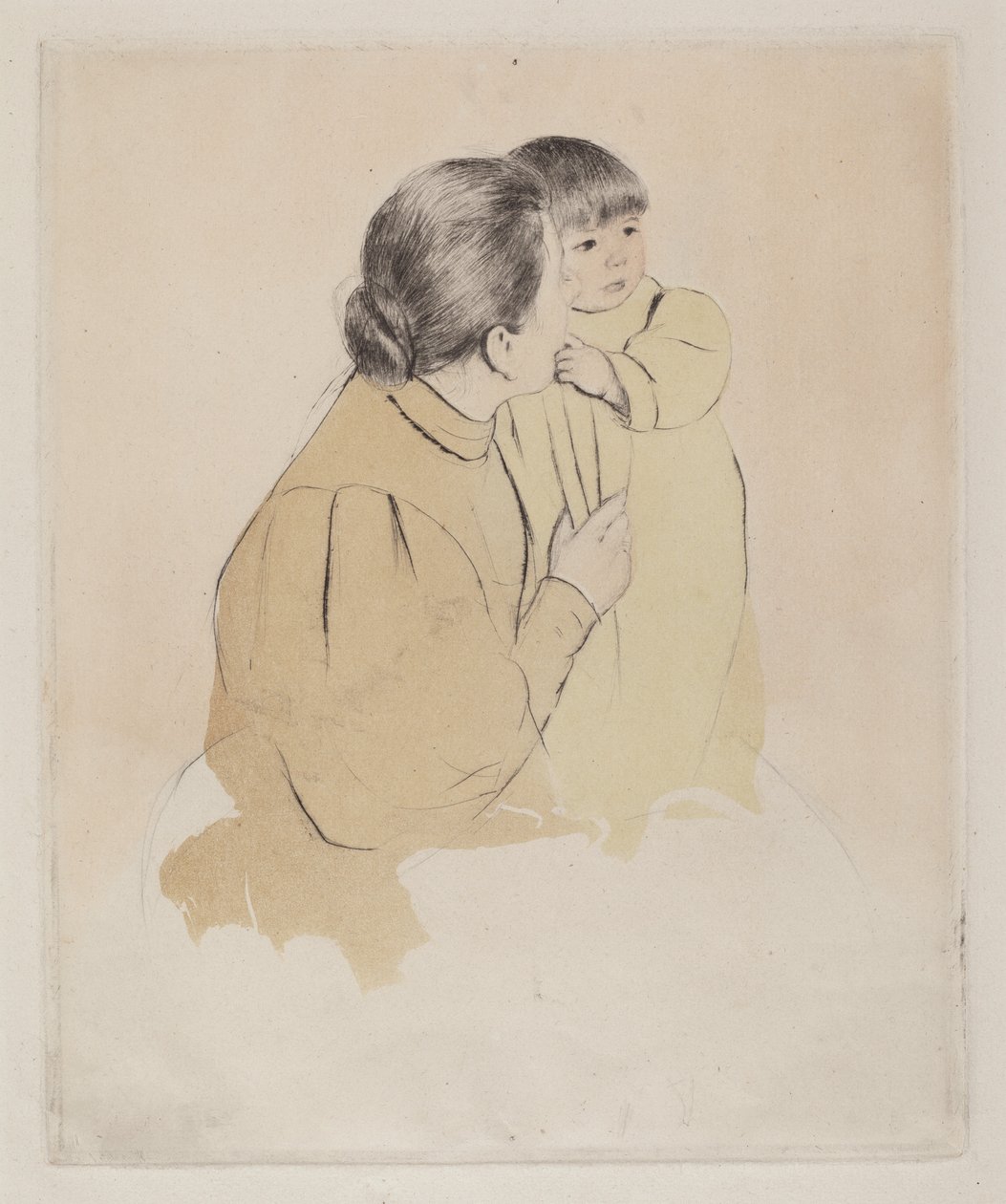 Rolnická matka a dítě od Mary Cassatt