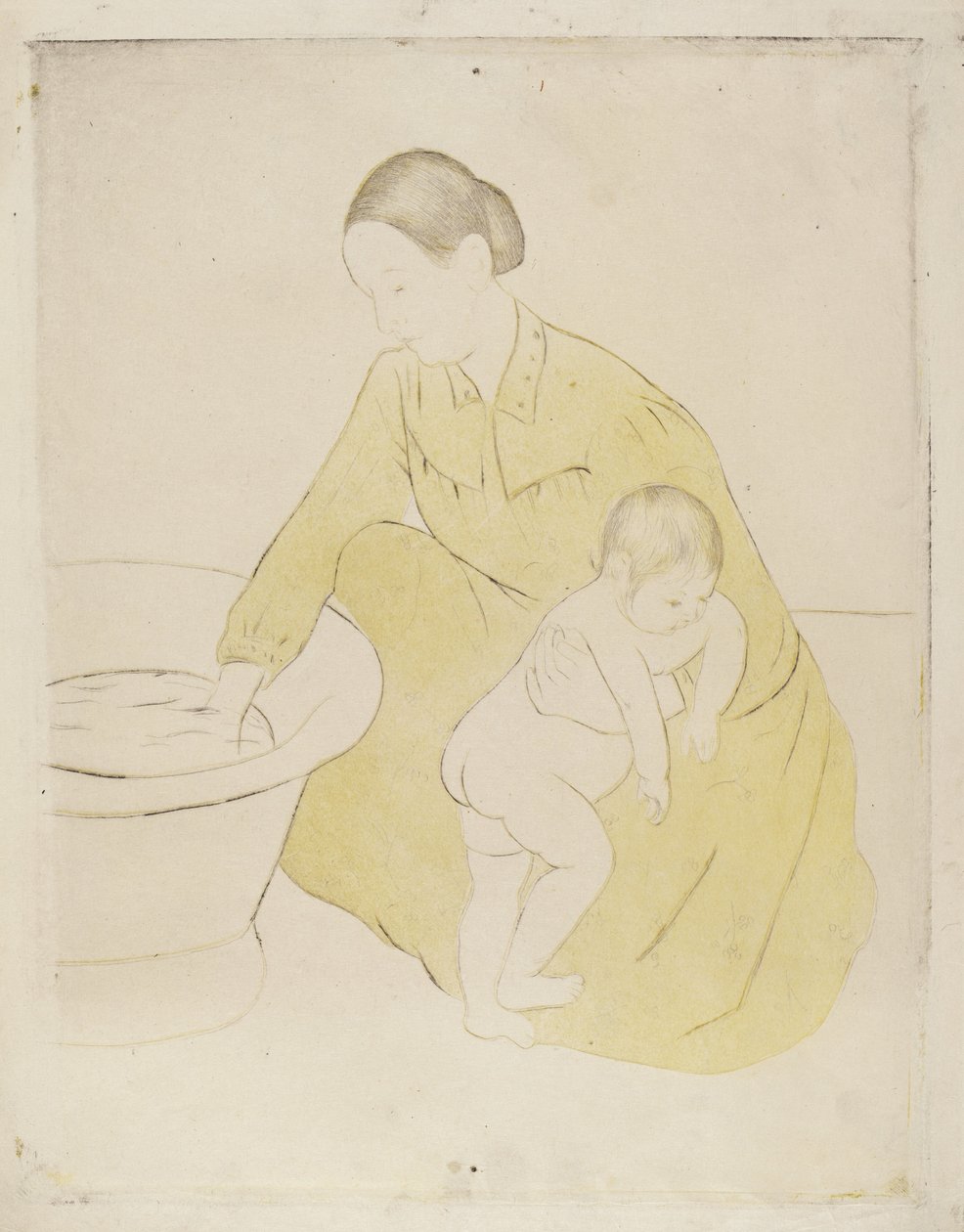 The Bath, 1890-1891. od Mary Cassatt