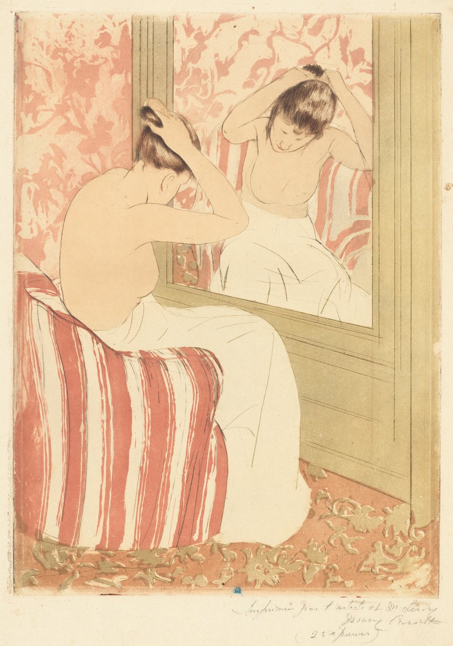 Účes, 1890-1891. od Mary Cassatt