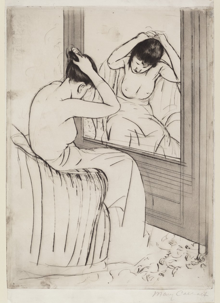 Účes, 1890-1891. od Mary Cassatt