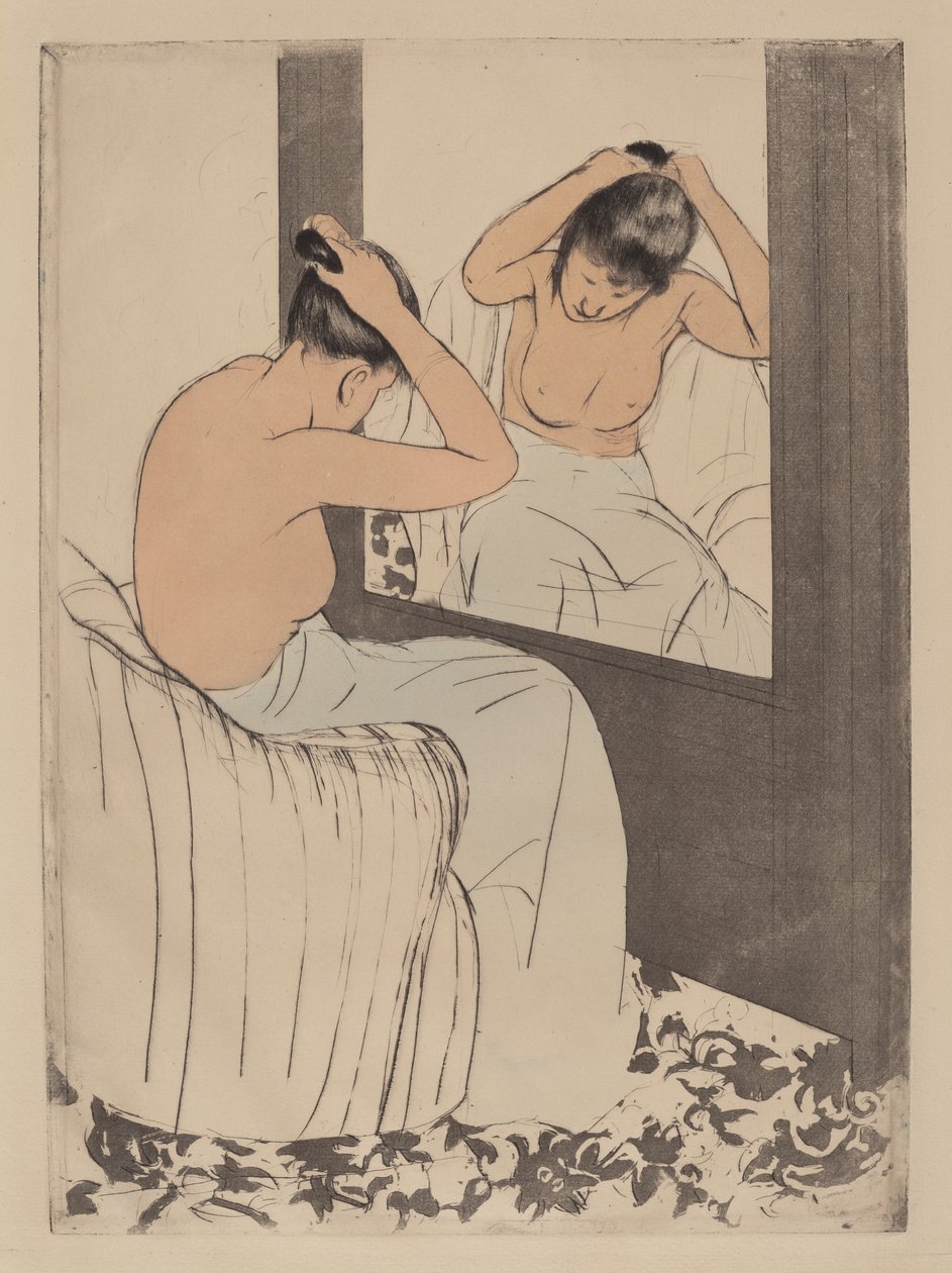 Účes, 1890-1891. od Mary Cassatt