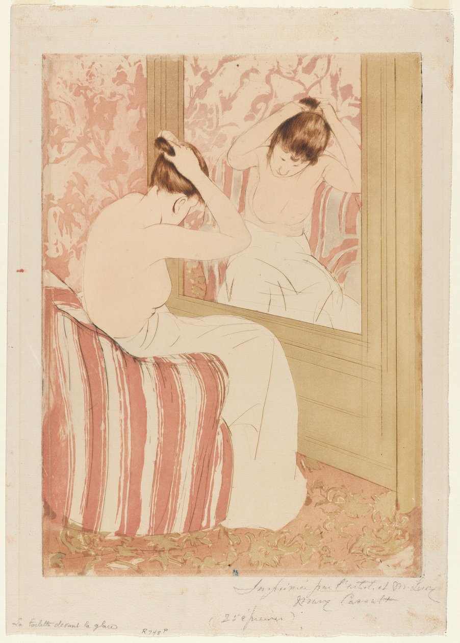 Účes, 1890-1891. od Mary Cassatt