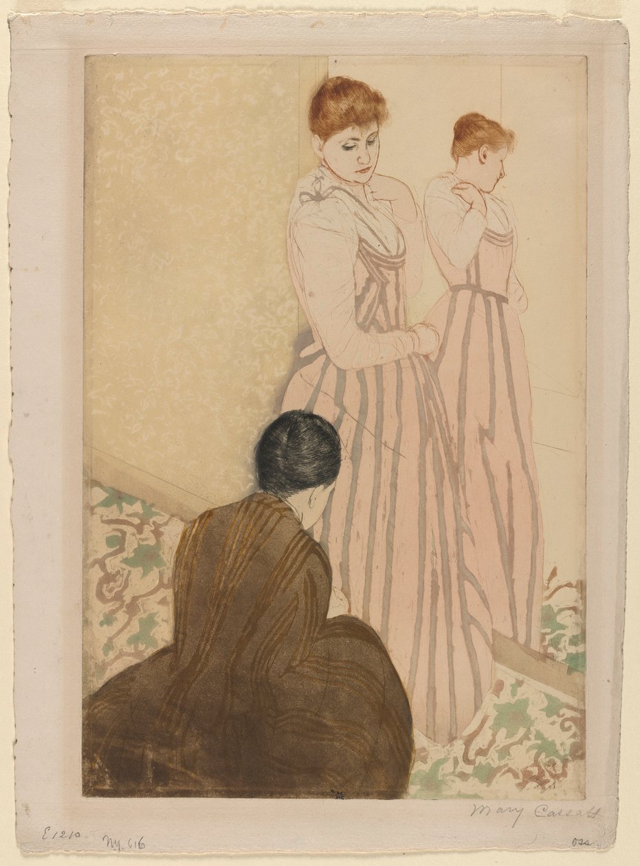 The Fitting, 1890-1891. od Mary Cassatt