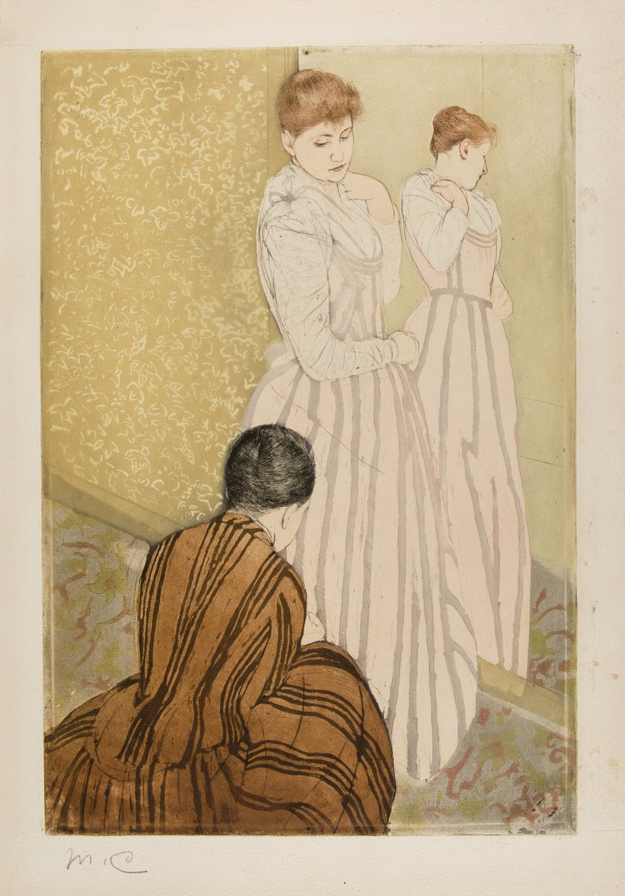 The Fitting, 1890-91 od Mary Cassatt