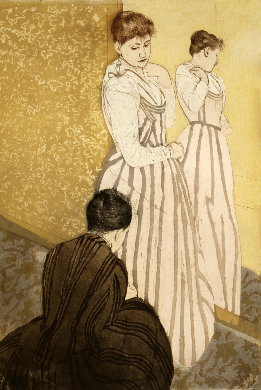 The Fitting, hospoda. 1891 od Mary Cassatt