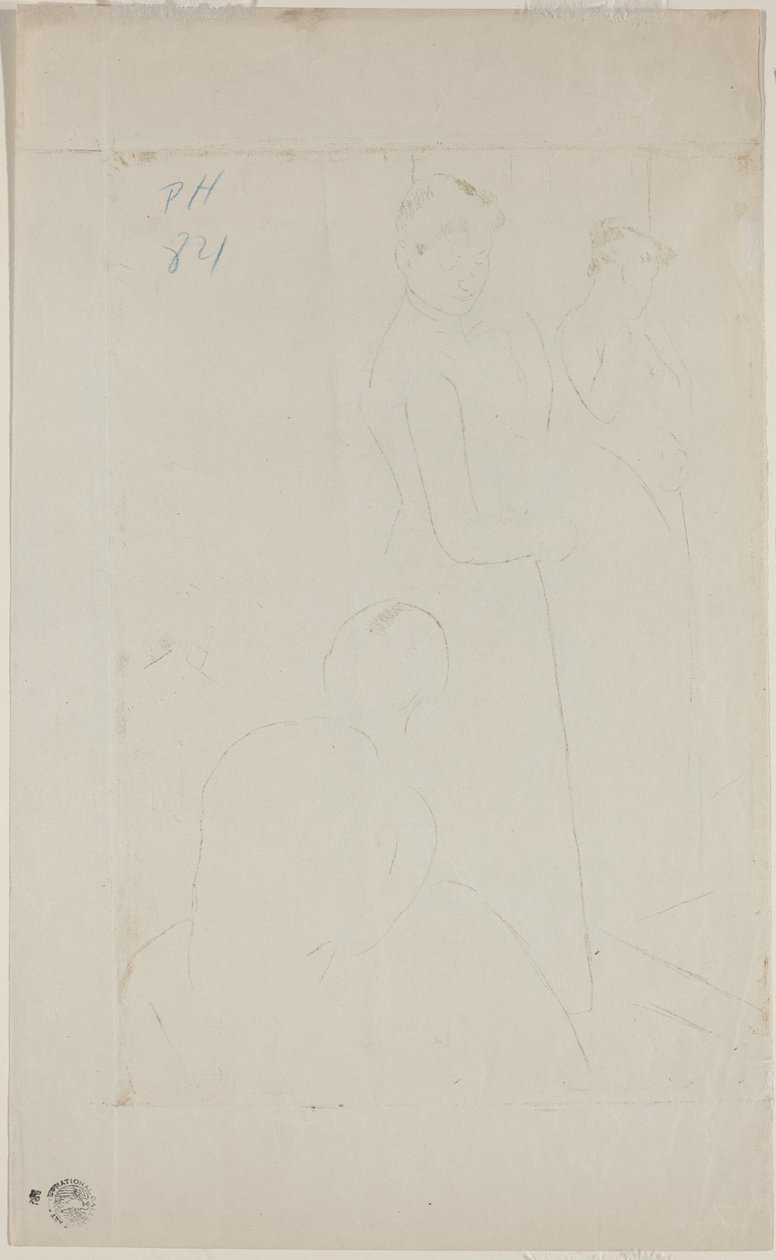 The Fitting [verso], 18901891. od Mary Cassatt