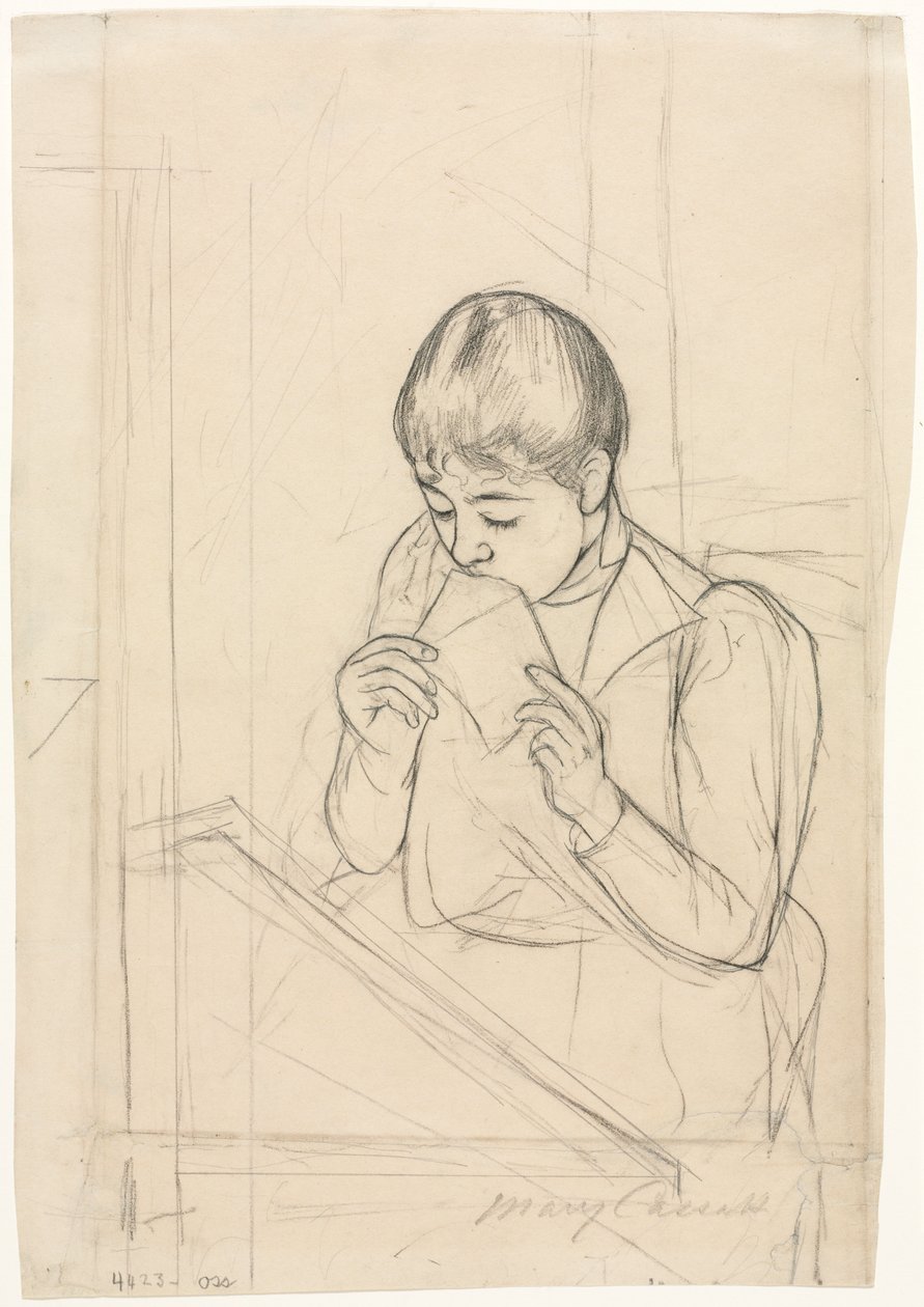 Dopis recto, Dopis verso, 1891. od Mary Cassatt