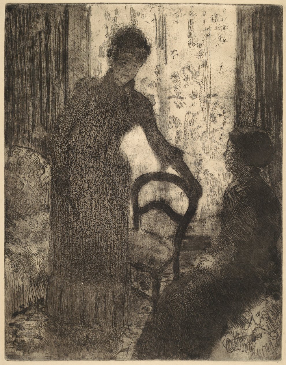 Návštěvník od Mary Cassatt