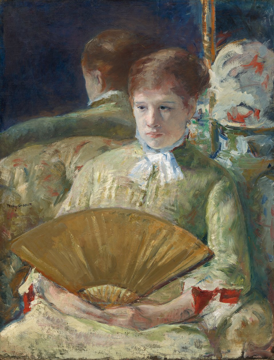 Žena s ventilátorem od Mary Cassatt
