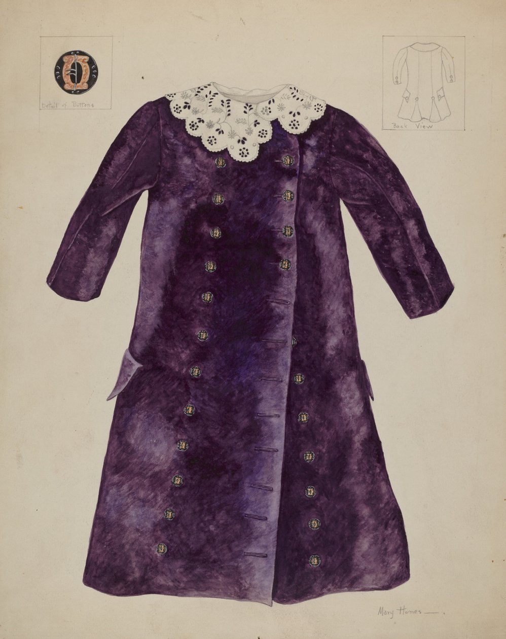 Dětský kabát, c. 1937. od Mary E Humes