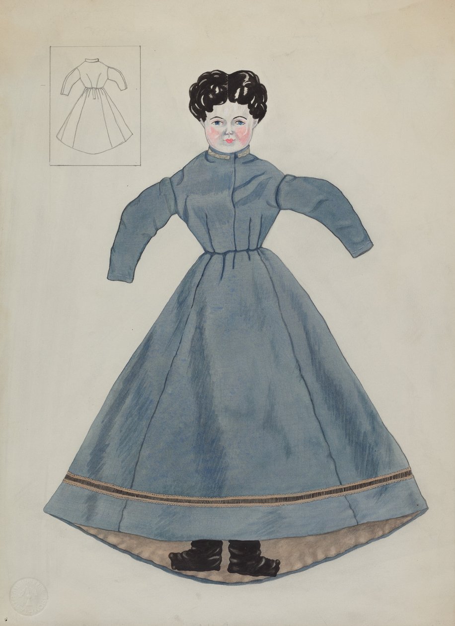 Panenka a šaty, c. 1937. od Mary E Humes