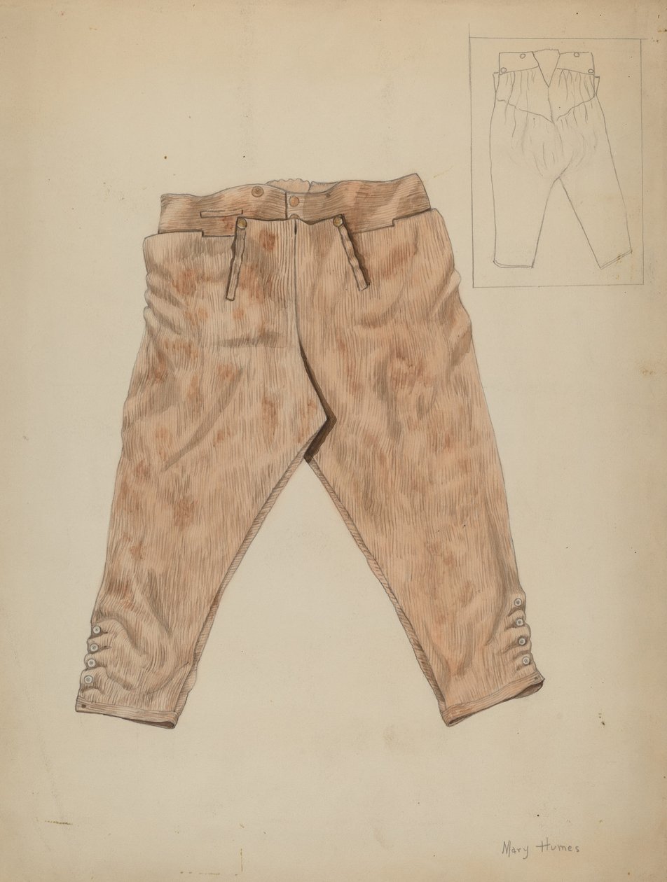 Lovecké kalhoty, c. 1936. od Mary E Humes