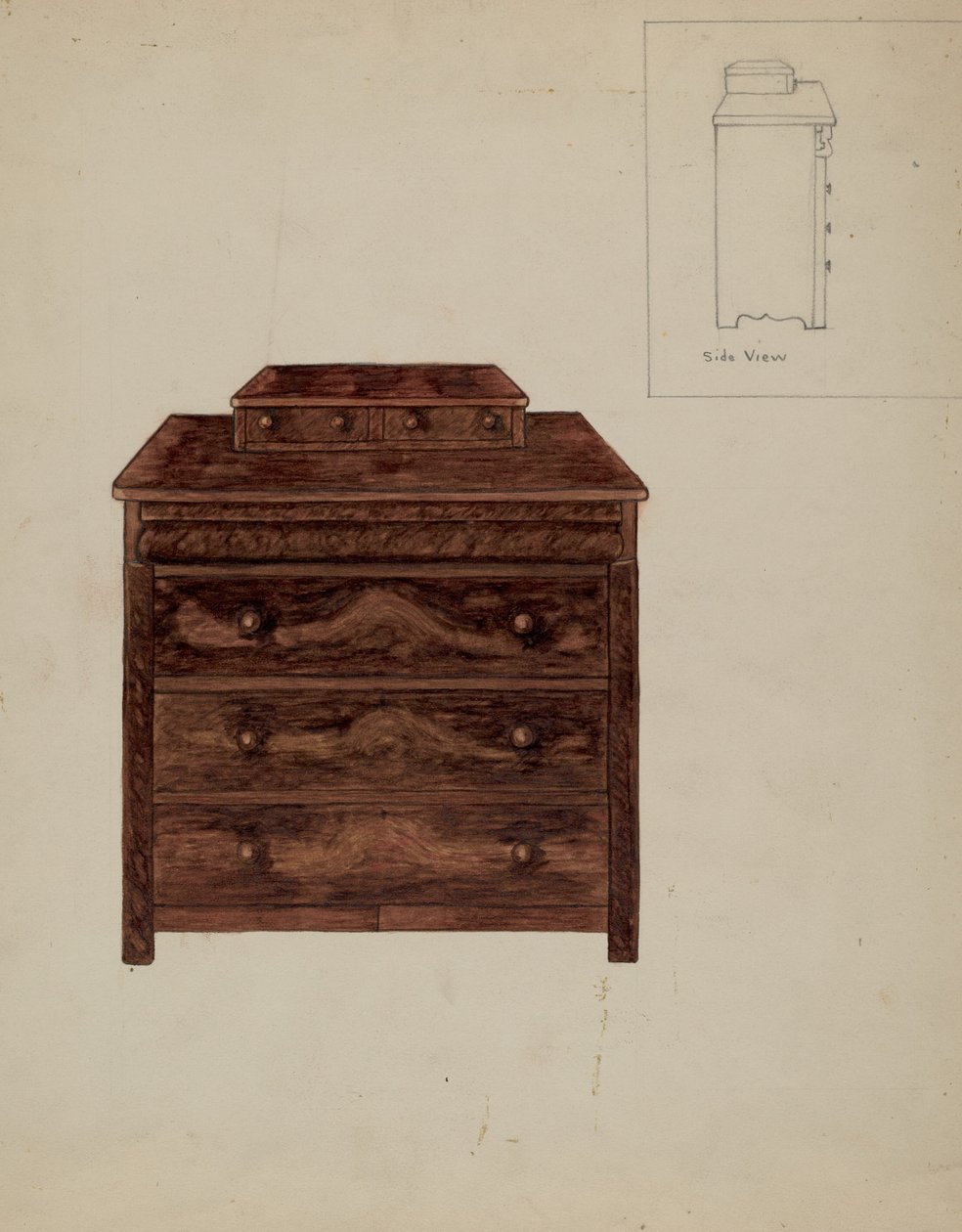 Old Dresser, c. 1936. od Mary E Humes