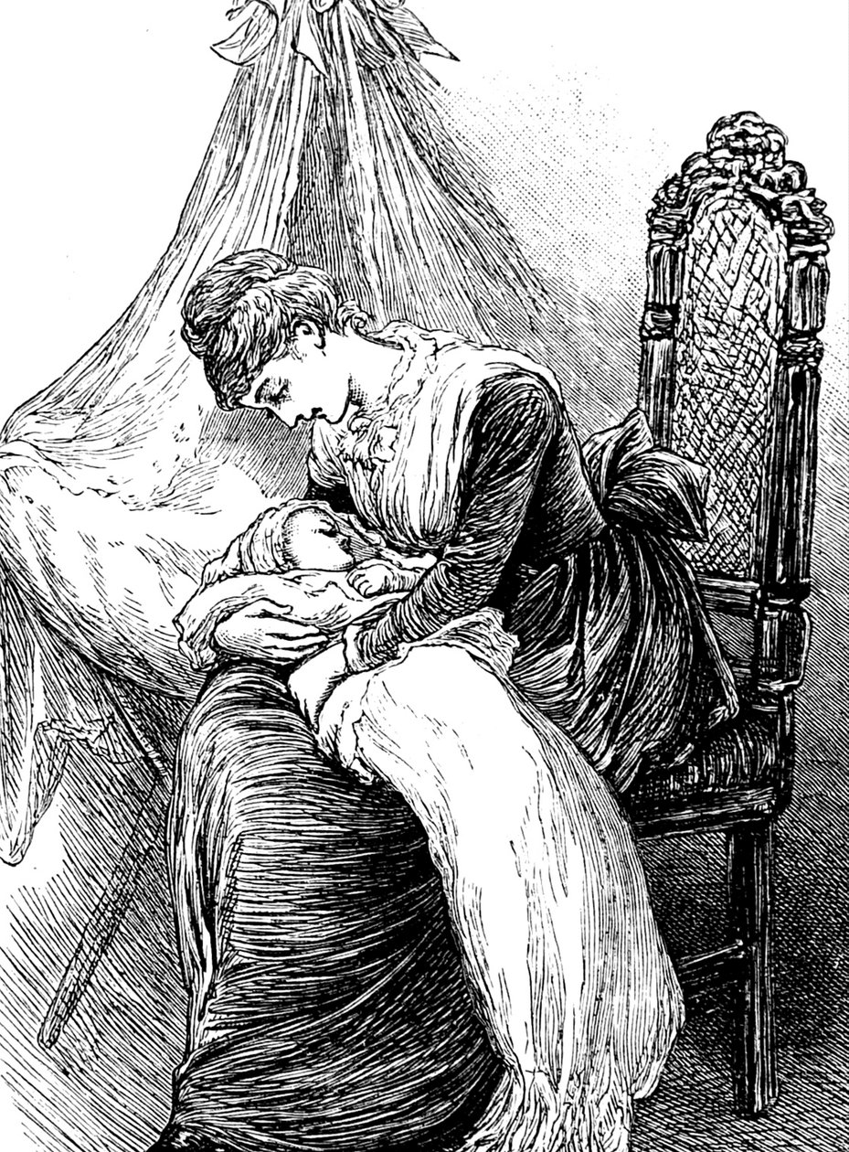 Mladá matka mazlí své dítě od Mary Ellen Edwards
