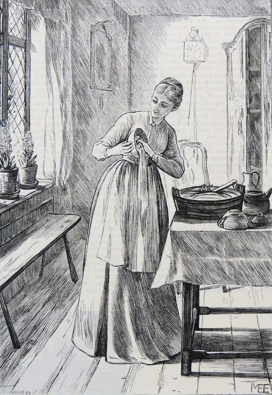 Ilustrace ženy v domácnosti od Mary Ellen Edwards