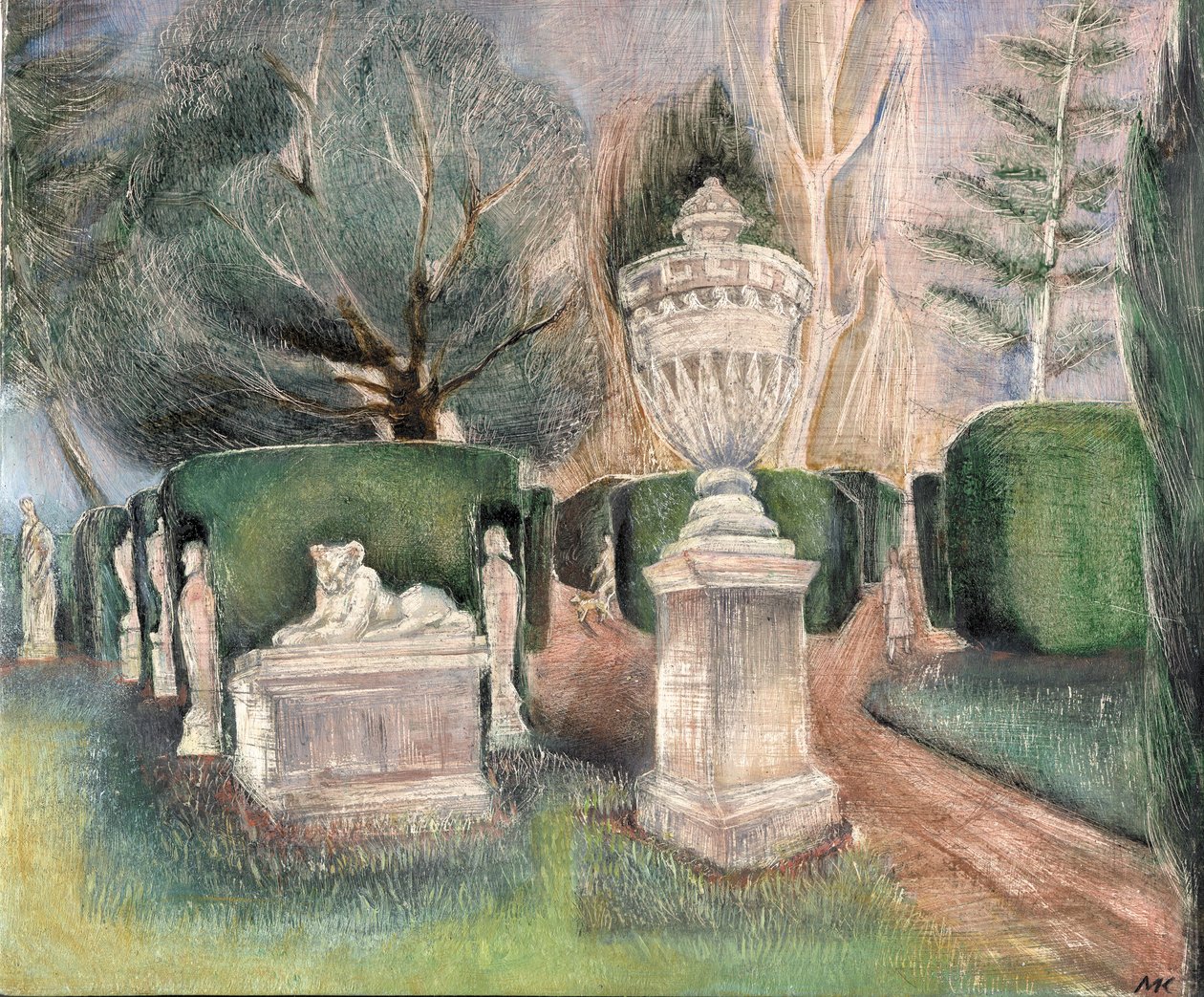 Chiswick House: Sochy, 2002 (olej na palubě) od Mary Kuper