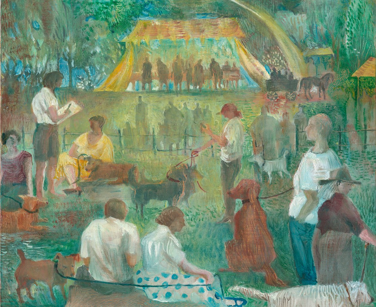 Výstava psů, Wadebridge, 2012 (olej na palubě) od Mary Kuper