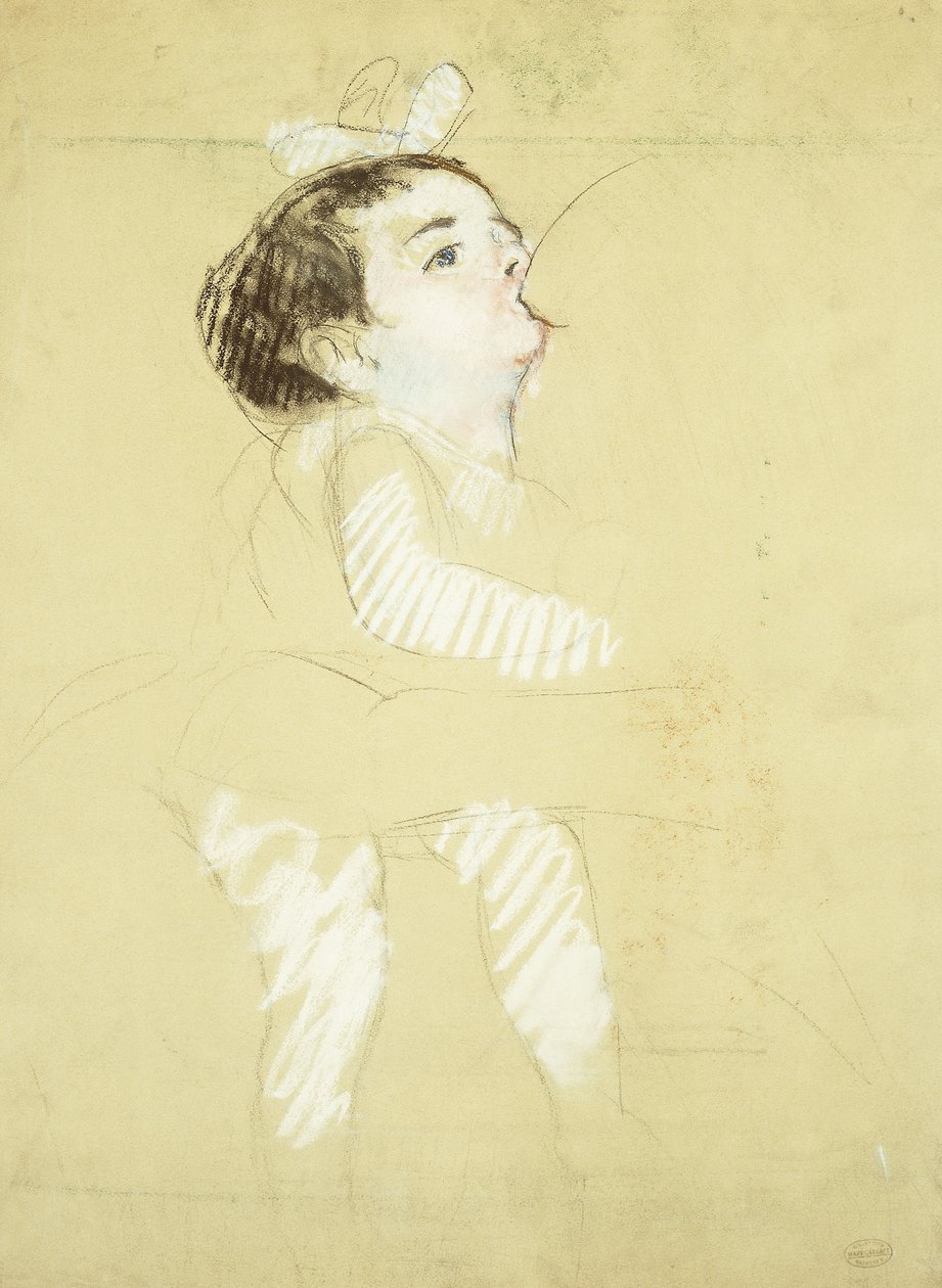 Kojení nemluvně; Dítě u prsu, kolem roku 1900 od Mary Cassatt