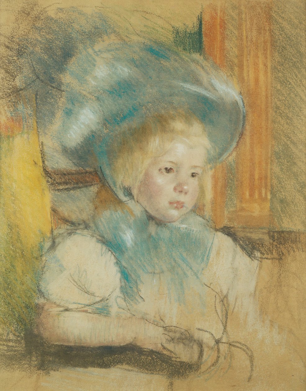 Simone v opeřeném klobouku, kolem roku 1903 od Mary Cassatt