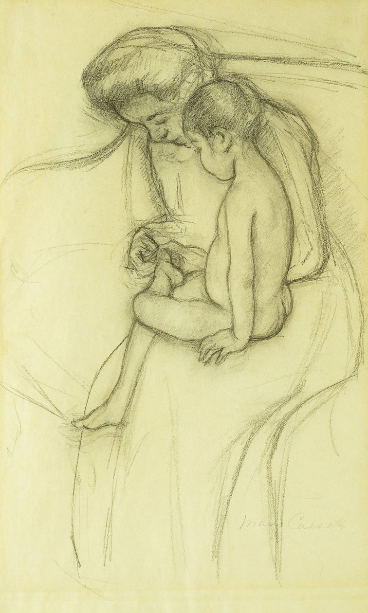 Pedikúra, kolem roku 1908 od Mary Cassatt