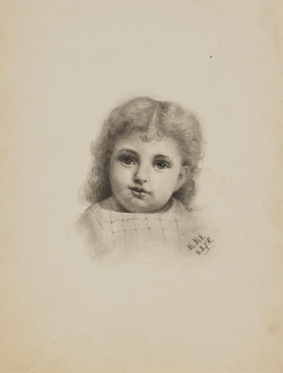 Bez názvu (Hlava dítěte) od Mary Vaux Walcott