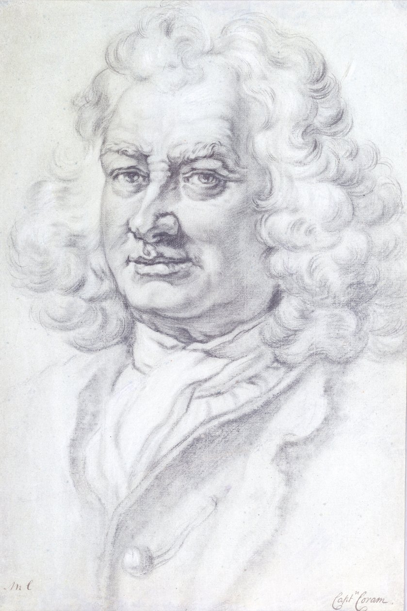 Portrét kapitána Thomase Corama (asi 1668-1751), 1768 (tužka) od Mason Chamberlin