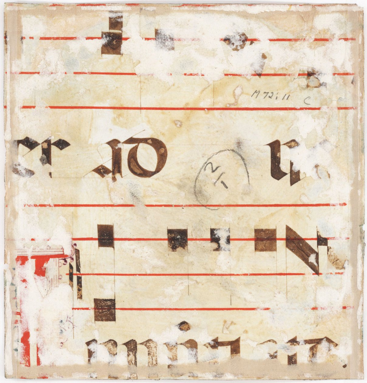 Graduál, výřez s historizující iniciálou z antifonáře, Milán, 1515 (tempera a tuš na pergamenu) (verso of 3587461) od Master B. F. 16th century Master B. F. 16th century