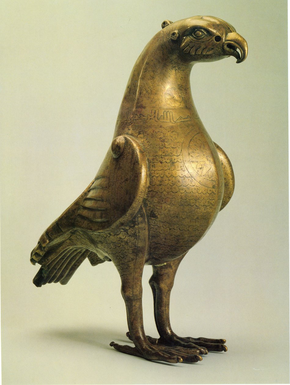 Aquamanile v podobě orla, cca 800 (bronz vykládaný stříbrem a mědí) od Master Suleiman
