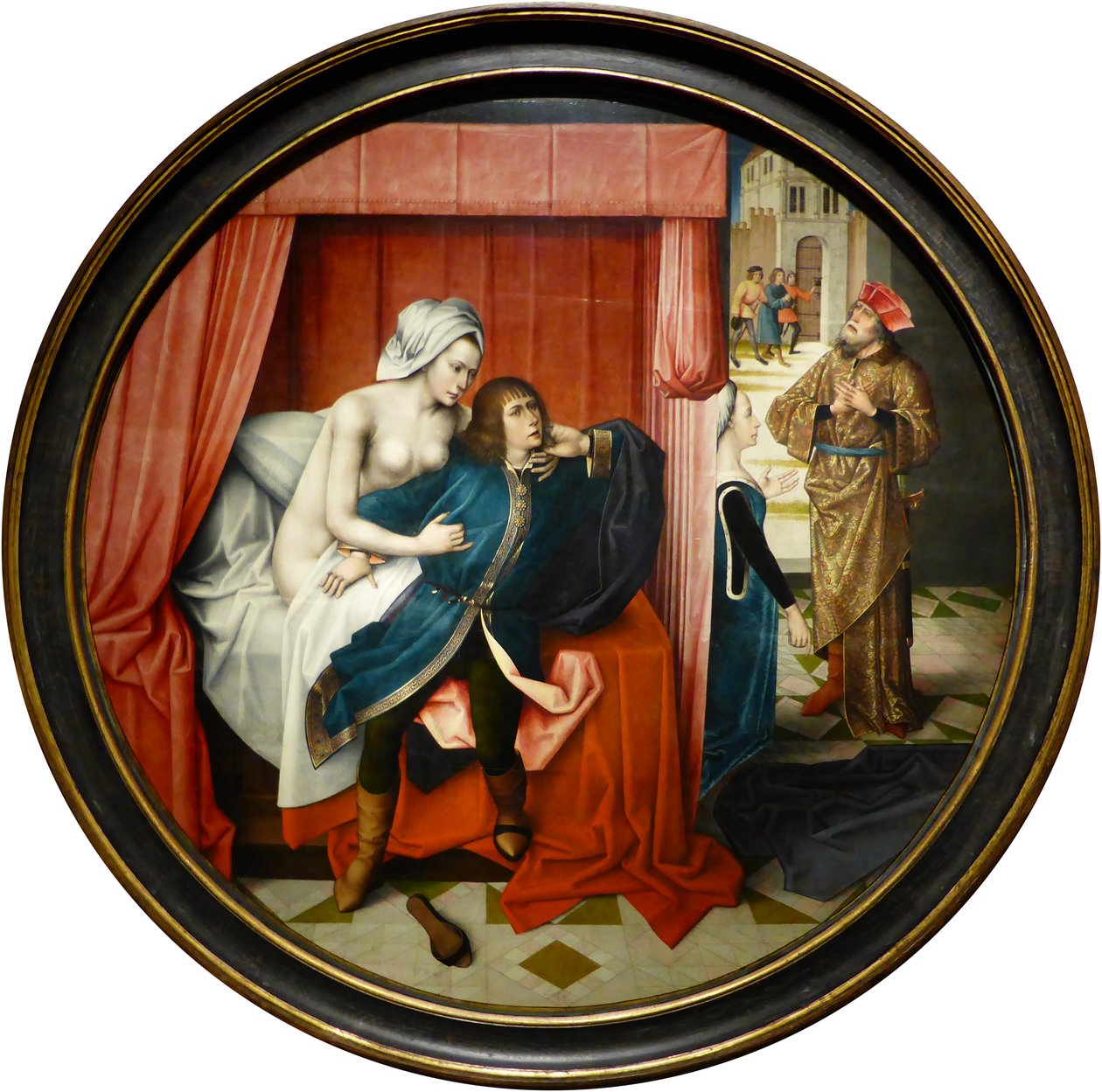 Josef a Potífarova žena od Master of Affligem