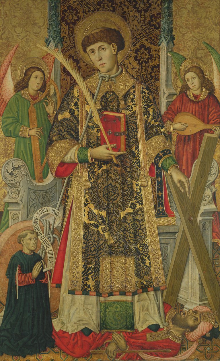 Svatý Vincent a dárce od Master of Archbishop Dalmau of Mur