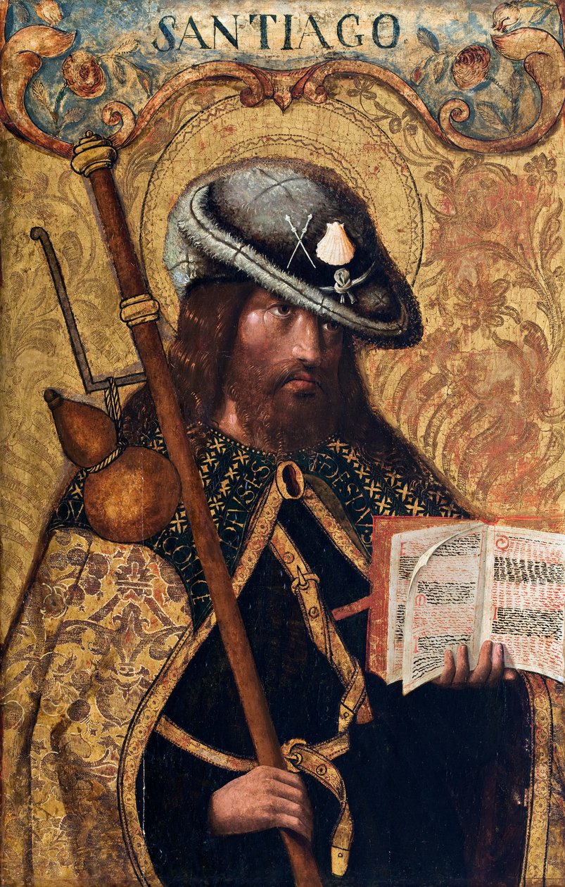 St. James Major (tempera na dubovém panelu) od Master of Mambrillas
