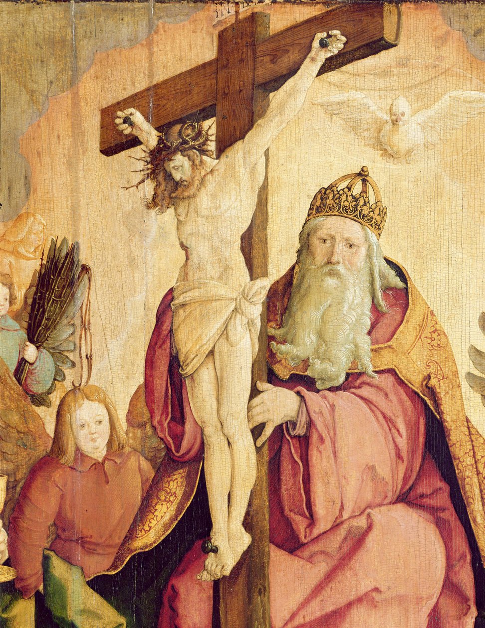 Nejsvětější Trojice (detail) od Master of Messkirch