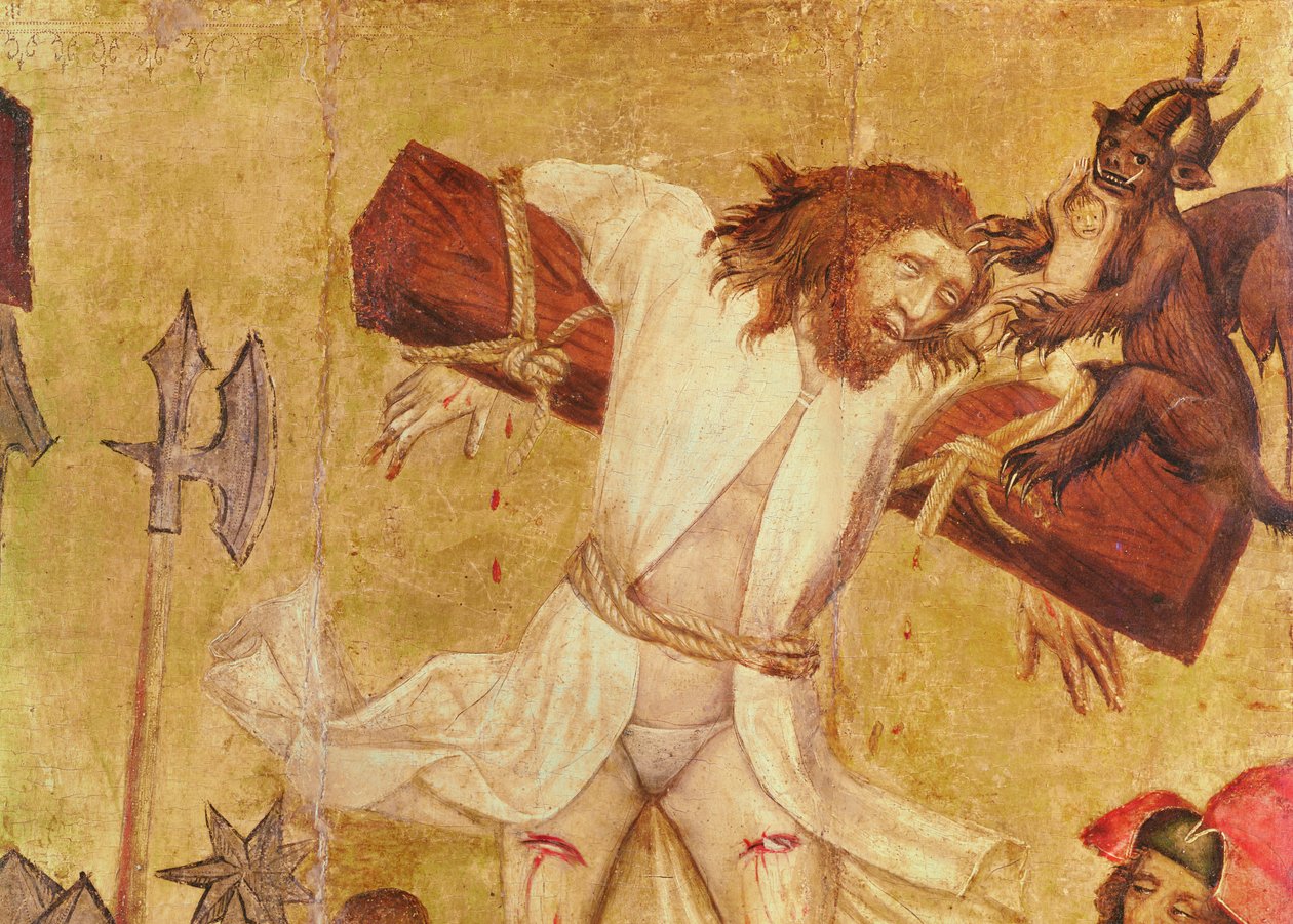 The Crucifixion, c.1420 (detail) (tempera na dřevě) od Master of Raigern