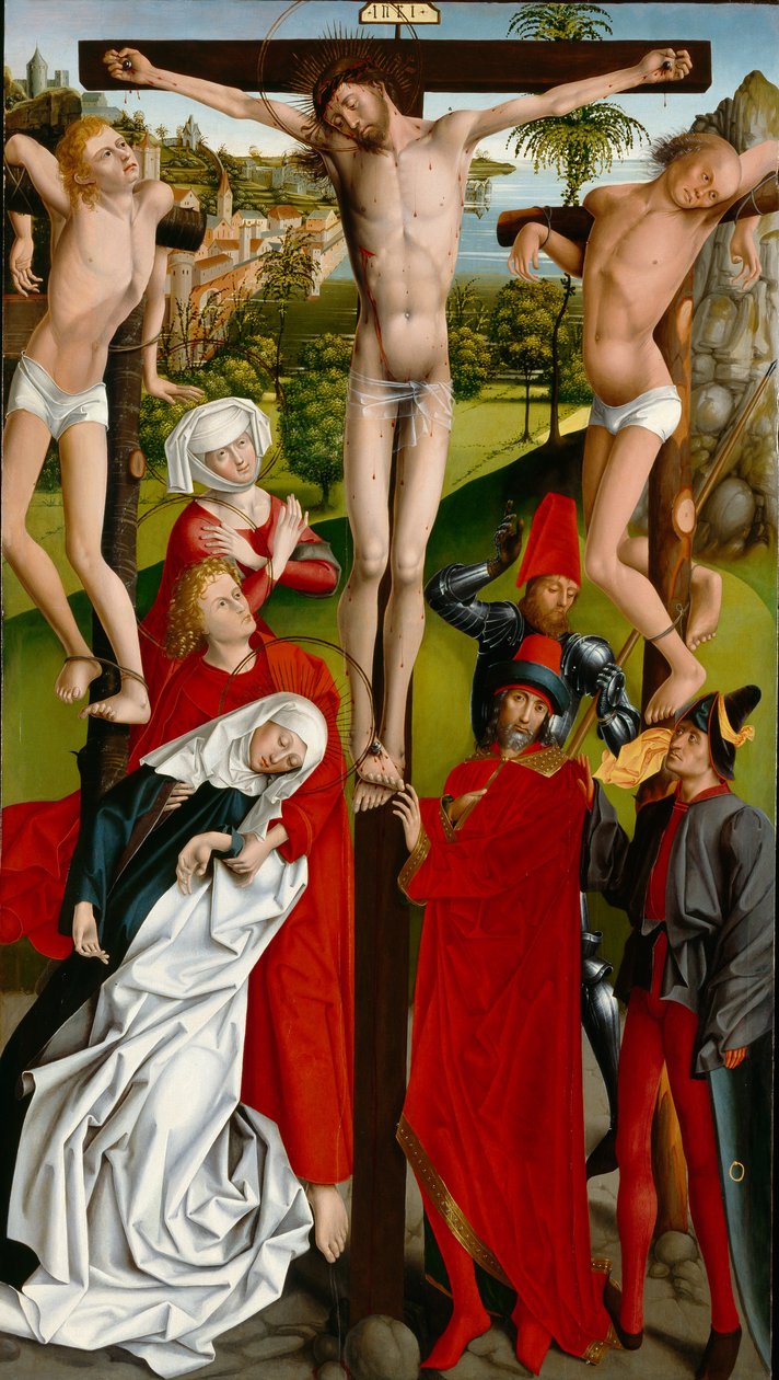 The Crucifixion, c.1470 (olej na dřevěné desce) od Master of the Freising Visitation