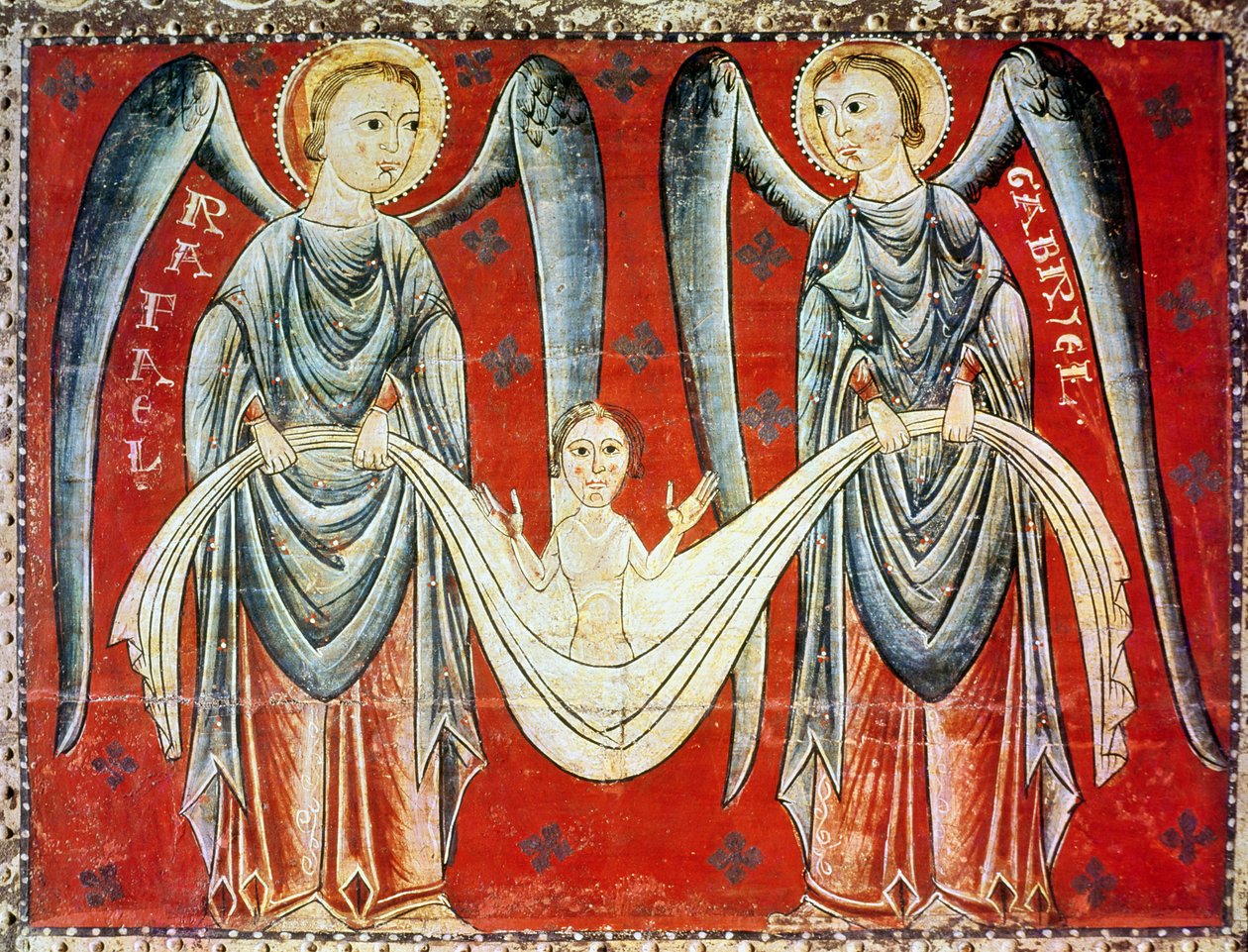 Sv. Gabriel a sv. Rafael, kolem roku 1200 od Master of the Llusanes