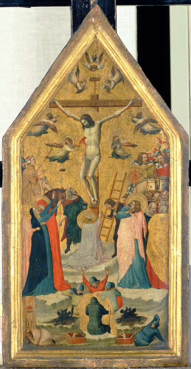 Ukřižování Krista (tempera na panelu) od Master of the School of Rimini