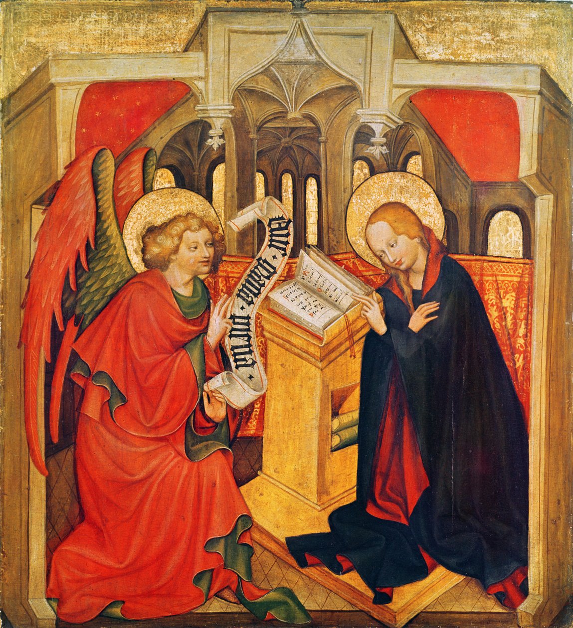 The Annunciation, c.1430-50 (tempera na panelu) od Master of the St. James Altarpiece