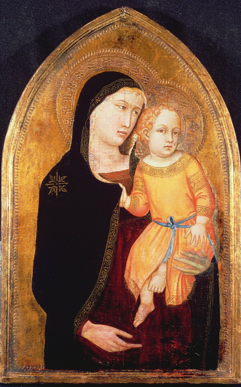 Madonna s dítětem od Master of the Virgin of Mercy